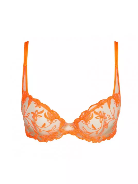 Sarda orange plunge bra SHAY
