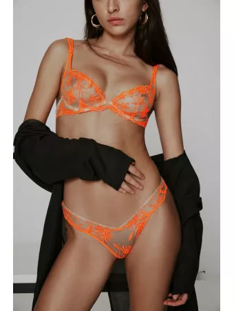 Sarda orange plunge bra SHAY