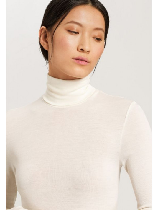 hanro Long-sleeved turtleneck top WOOLEN SILK