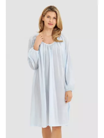 Feraud Chemise de nuit bleu voile COTON