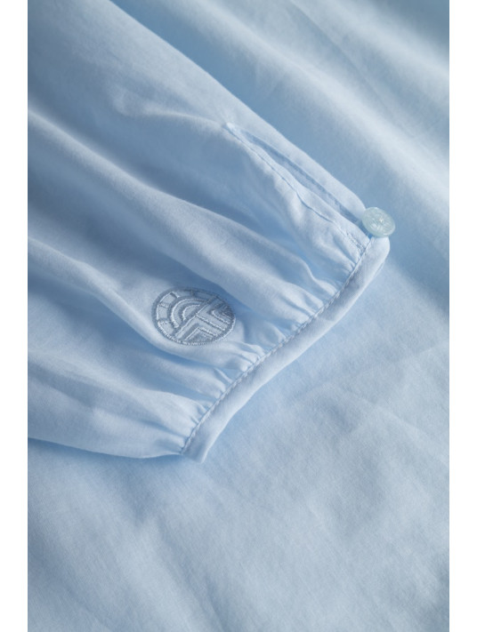 Feraud Chemise de nuit bleu voile COTON