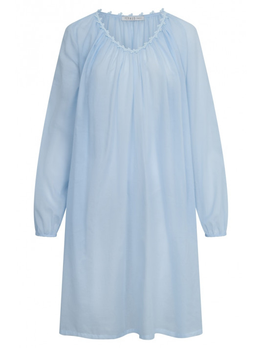 Feraud Chemise de nuit bleu voile COTON