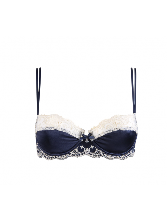 Half cup bra dark blue SPLENDEUR SOIE