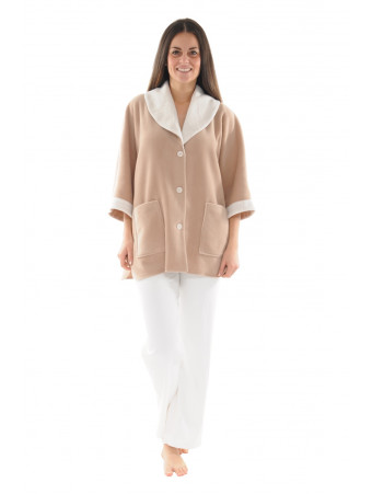 Pilus Veste boutonnée beige IZA