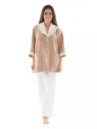 Pilus Veste boutonnée beige IZA