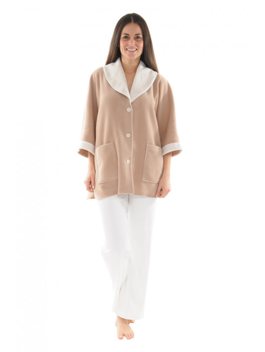 Pilus Veste boutonnée beige IZA