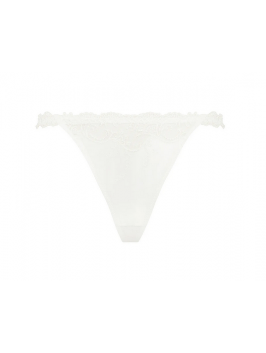 Sexy silk thong ivory SPLENDEUR SOIE