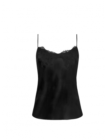 Lise charmel Black silk top SPLENDEUR SOIE