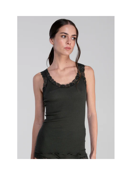 Oscalito Tank top lace bosco WOOLEN SILK