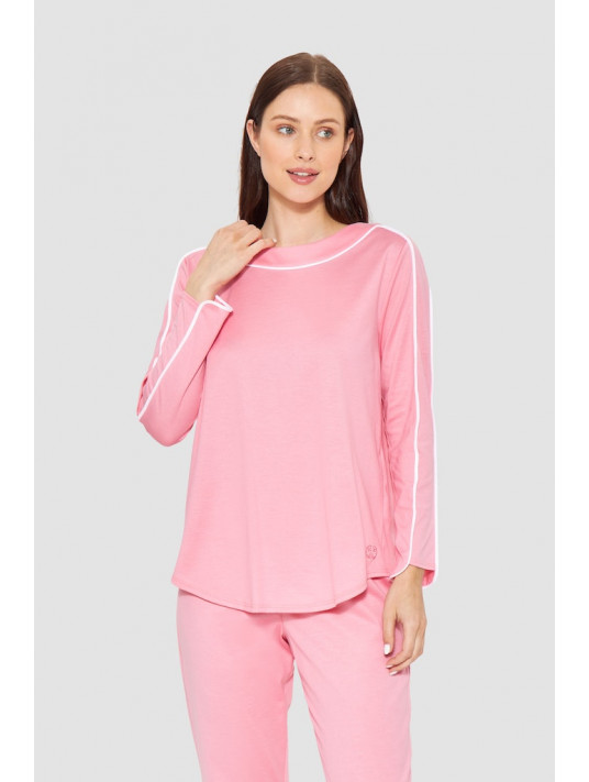 Feraud Pink long sleeved cotton pyjama