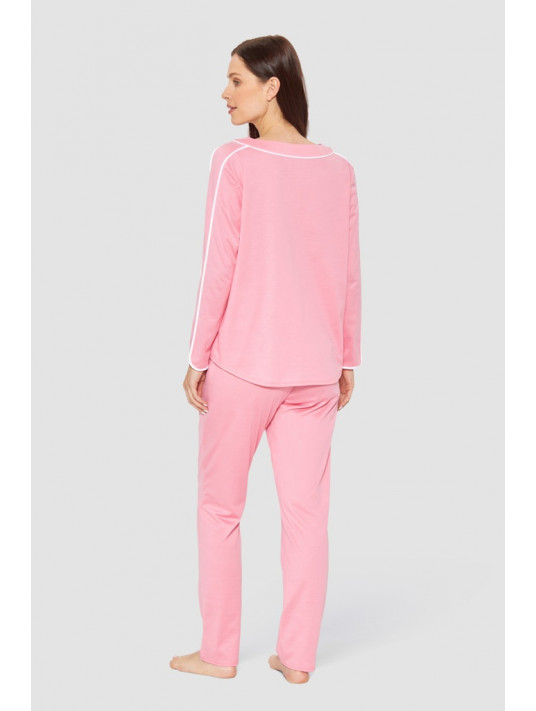 Feraud Pink long sleeved cotton pyjama