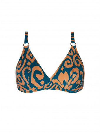 Antigel ikat print Triangle bikini bra LA BALINAISE