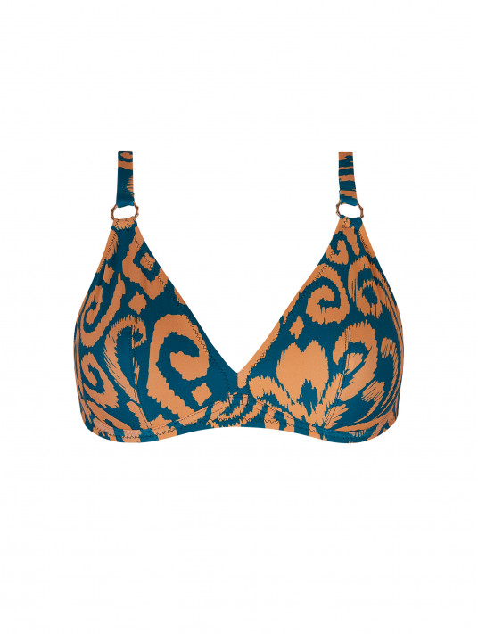 Antigel ikat print Triangle bikini bra LA BALINAISE