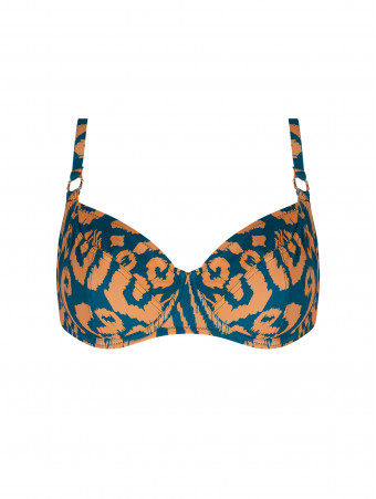 Antigel Fitting cup bra LA BALINAISE green orange ikat