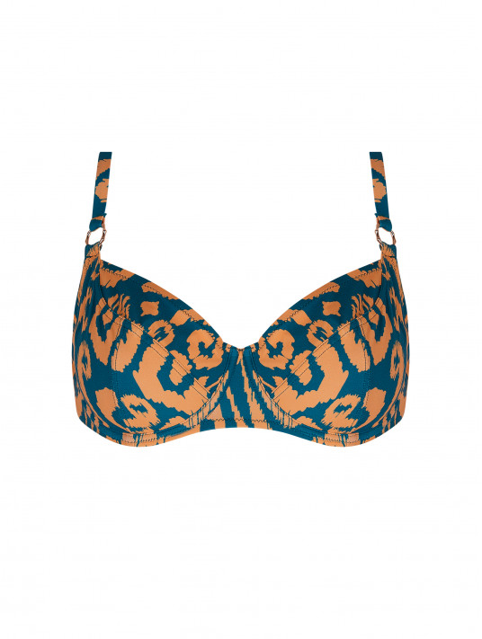 Antigel Fitting cup bra LA BALINAISE green orange ikat