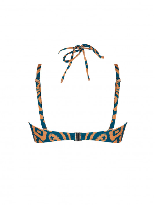 Bikini Bandeau bra LA BALINAISE green orange