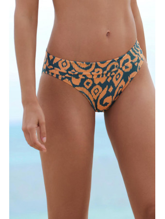 Antigel Cuffs bikini brief LA BALINAISE green orange ikat