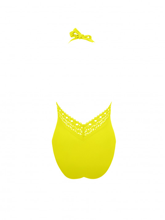 Lise Charmel Maillot une pièce jaune AJOURAGE COUTURE