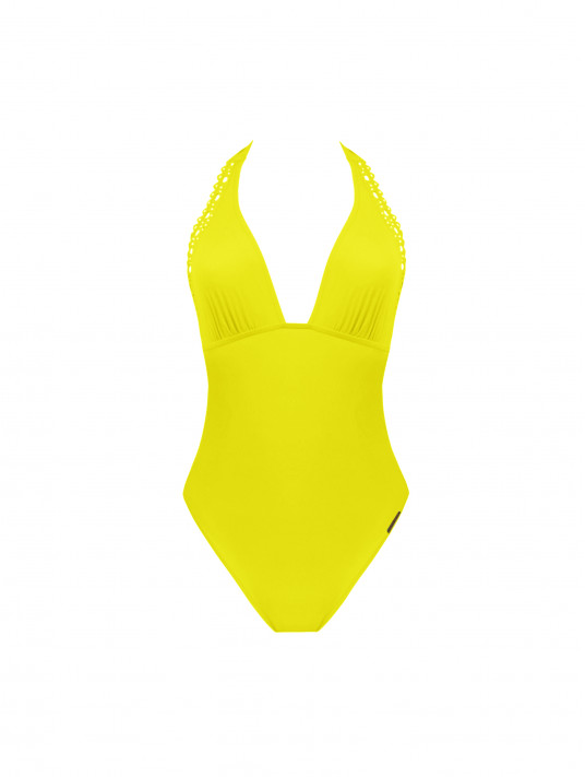 Lise Charmel Maillot une pièce jaune AJOURAGE COUTURE