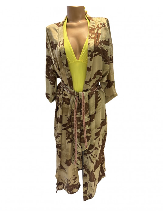 Kimono en soie camouflage SUD