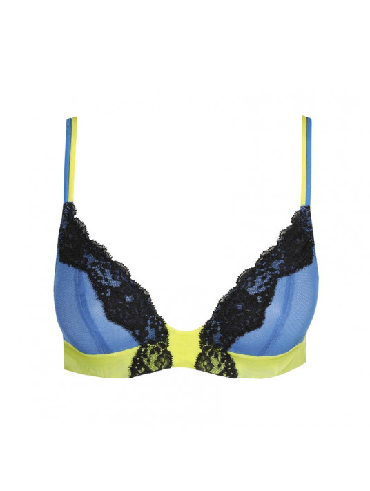 Sarda Deep plunge bra blue BREMER