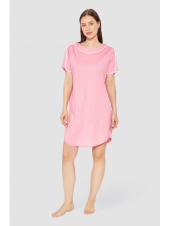 feraud Short sleeves pink cotton nightgown