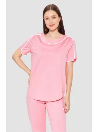 Feraud Pyjama manches courtes rose COTON