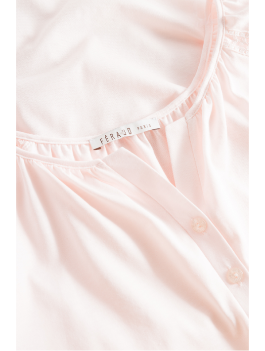 Feraud Pyjama manches longues rose COTON