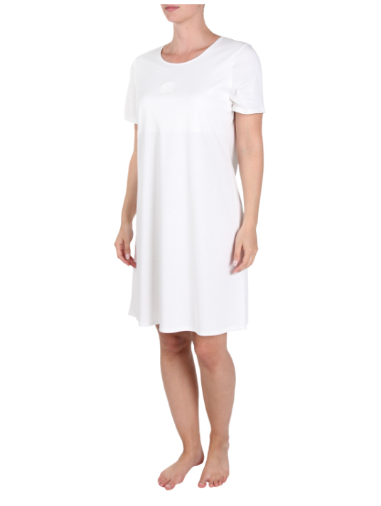 Feraud white Short sleeved cotton nightgown white HIGH CLASS