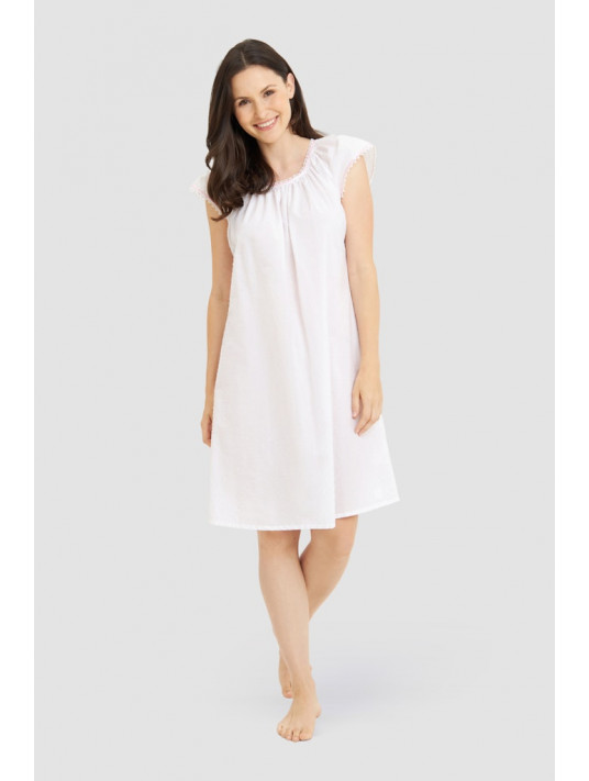 Feraud Chemise de nuit pois roses COTON