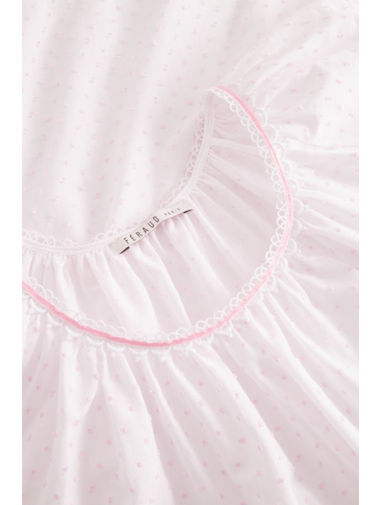 Feraud Chemise de nuit pois roses COTON