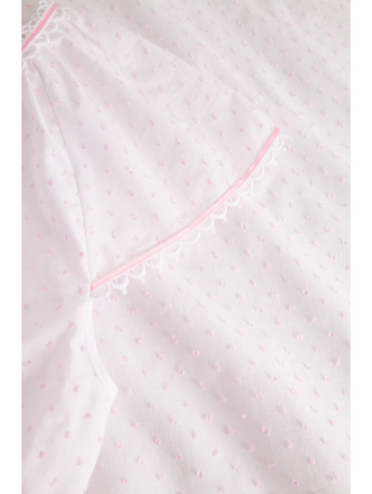 Feraud Chemise de nuit pois roses COTON