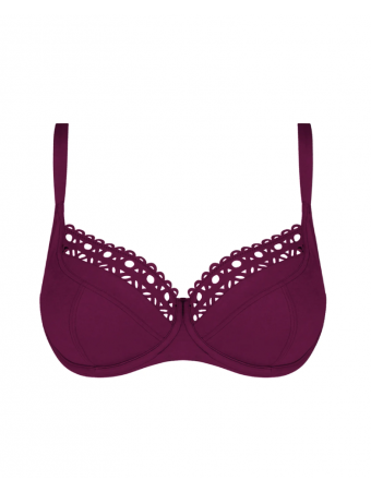 Soutien-gorge de bikini prune avec armatures - Lise charmel - Ajourage Couture