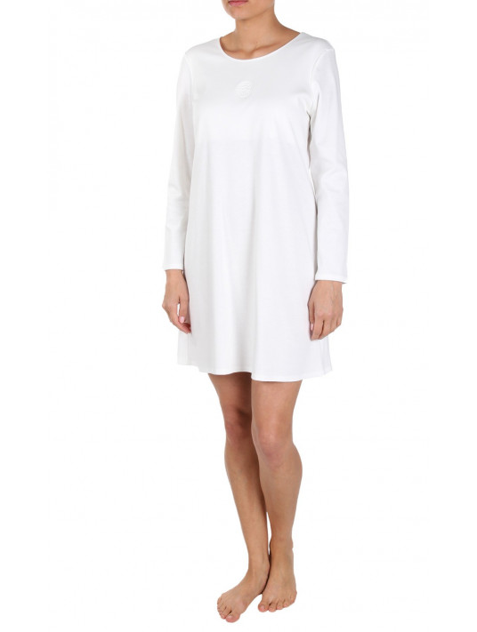 Feraud Long sleeved cotton nightgown ivory HIGH CLASS